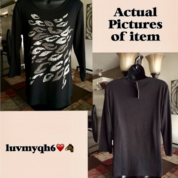 Karen Scott 3/4 Sleeve Top 🎉HP🎉 - Picture 2 of 2